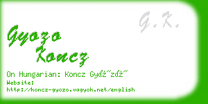 gyozo koncz business card